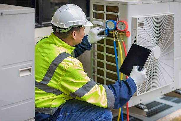 Professional Hvac technician working in North Eastham, MA